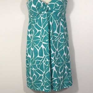 ROXY Strapless Dress! Aqua Teal Blue White 💙🌊